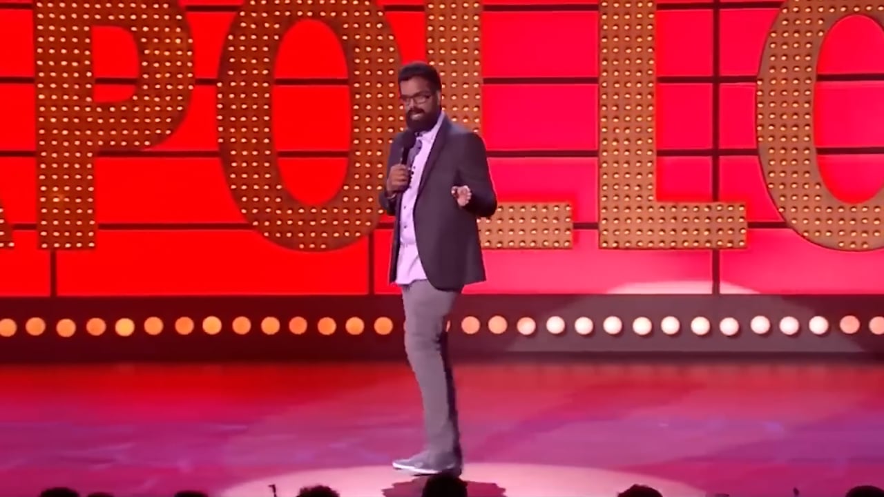 Romesh Ranganathan on stage